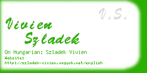 vivien szladek business card